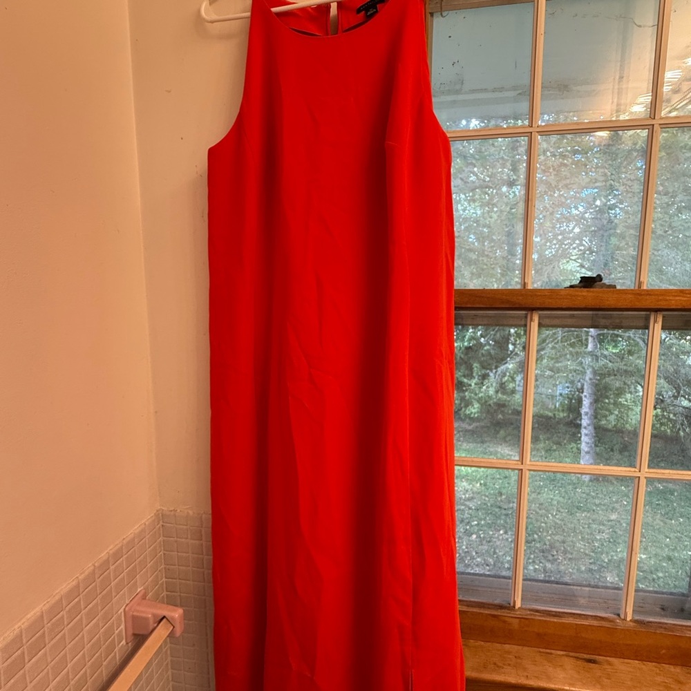 Ann Taylor Vibrant Red Maxi Dress